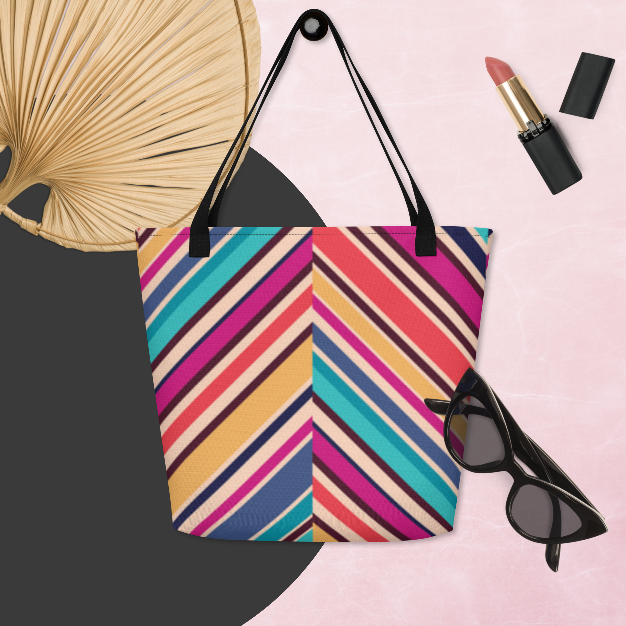 Signature Stripe Large Tote Bag