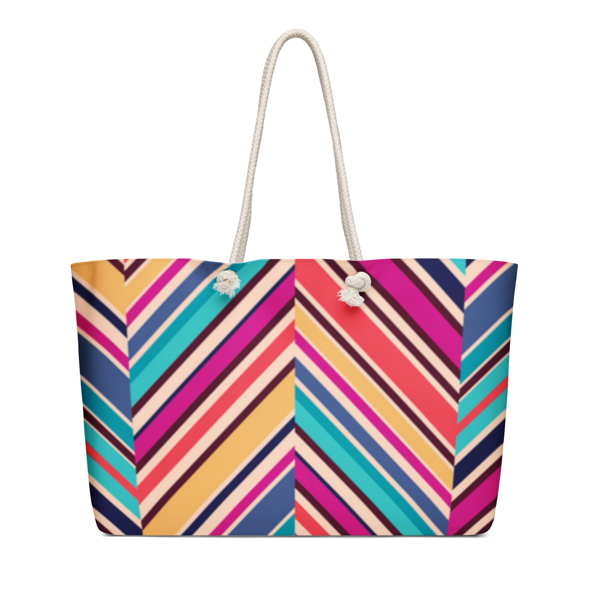 Signature Stripe Oversized weekender bag