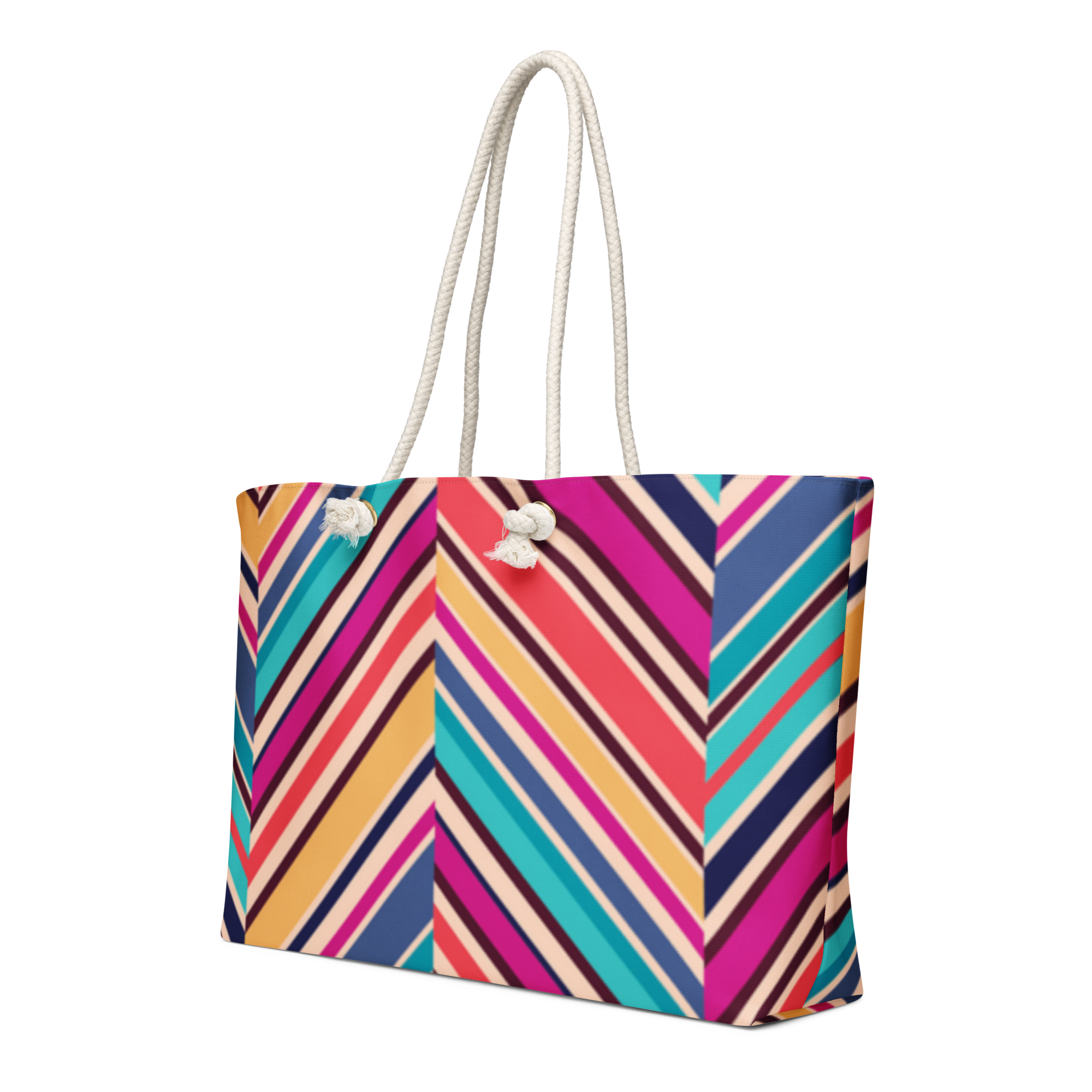 Signature Stripe Oversized weekender bag